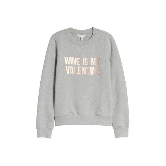 Wine Is My Valentine Sweatshirt NEW WITH TAGS - Picture 5 of 7